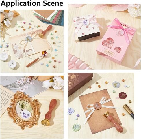 CRASPIRE Heart Sealing Wax Stamp Hearts Wax Seal Stamps 25mm Retro Vintage Removable Golden Brass Stamp Head with Rosewood Handle for Valentine's Day Birthday Invitation Card Wrapping Party Decors in Kuwait