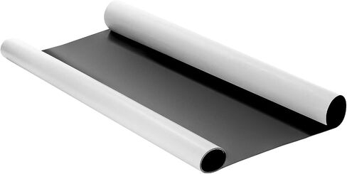 Qwork White Vinyl Magnetic Sloat Roll - 24 "× 5 قدمًا ، 30 ملًا سميكة - قابلة للتخصيص وقابلة للطباعة للحرف اليدوية DIY ، العلامات ، واستخدام السيارة in Kuwait