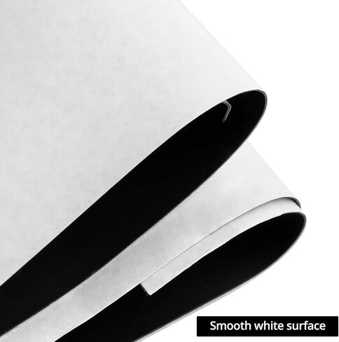 Qwork White Vinyl Magnetic Sloat Roll - 24 "× 5 قدمًا ، 30 ملًا سميكة - قابلة للتخصيص وقابلة للطباعة للحرف اليدوية DIY ، العلامات ، واستخدام السيارة in Kuwait