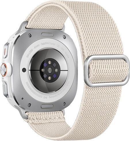 Elastic Band for Samsung Galaxy Watch Ultra Bands 47mm (2024) Men/Women,No Gap Stretchy Nylon Soft Strap Compatible with Samsung Watch Ultra Band 47mm for Men/Women Breathable Replacement Correa Reloj in Kuwait