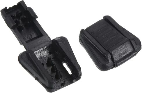 Patikil Zipper Gull Word Feads ، 25 pack zip clip buckle end end lock 18mm for backpacks ، backets ، forgage ، steeps ، black ، black in Saudi Arabia