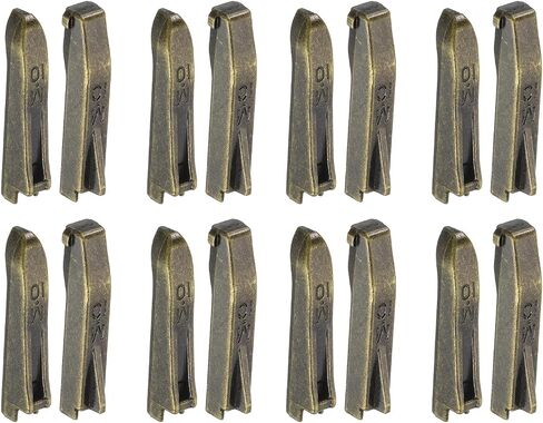 uxcell 8Set Double Open Zipper Repair Latch Kits, #8 Copper Insert Pins Zipper Stopper for Bags Coats Jackets Zippers Repairing Replacement, Bronze in Saudi Arabia