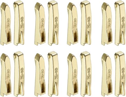 uxcell 8Set Double Open Zipper Repair Latch Kits, #8 Copper Insert Pins Zipper Stopper for Bags Coats Jackets Zippers Repairing Replacement, Bronze in Saudi Arabia