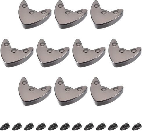 uxcell Metal Zipper Stopper with Screws, 12Pcs 0.75'' Zipper Tail Clip Plug Head for DIY Decoration Leather Craft Hardware, Black in Saudi Arabia
