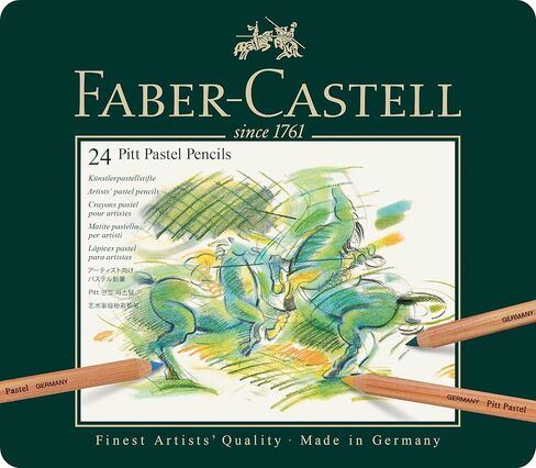 Faber-Castel FC112136 Pitt Pastel Pencils in A Metal Tin (36 Pack), Assorted in Saudi Arabia