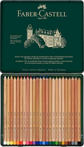 Faber-Castel FC112136 Pitt Pastel Pencils in A Metal Tin (36 Pack), Assorted in Saudi Arabia