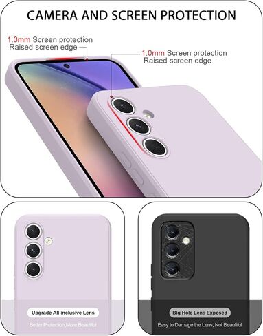 AK for Samsung Galaxy A54 5G Case, Stylish Slim Liquid Silicone Full-Body Protective Cover for Samsung Galaxy A54 5G Phone Case (Navy Blue) in Kuwait