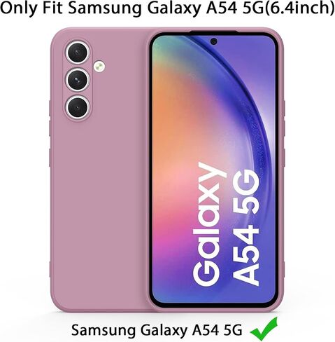 AK for Samsung Galaxy A54 5G Case, Stylish Slim Liquid Silicone Full-Body Protective Cover for Samsung Galaxy A54 5G Phone Case (Navy Blue) in Kuwait