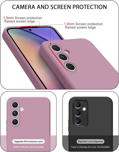 AK for Samsung Galaxy A54 5G Case, Stylish Slim Liquid Silicone Full-Body Protective Cover for Samsung Galaxy A54 5G Phone Case (Navy Blue) in Kuwait