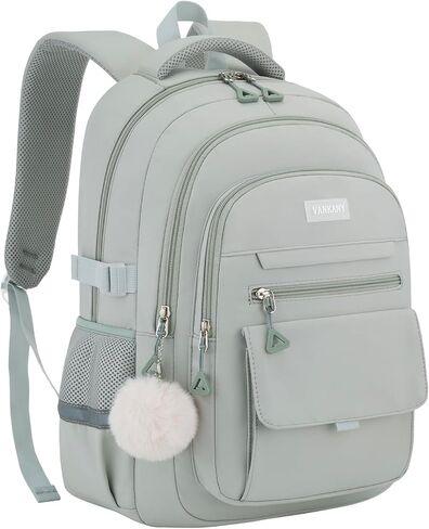 Cute Teen Girls Backpack, Big Student School Backpack Laptop Bookbag for College Women Aesthetic Middle High School Bag, Mochilas Escolares, Beige in Kuwait