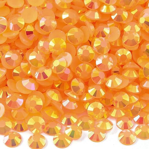 Blinginbox 2500pcs 4mm AB Resin Flatback Rhinestone for Crafting,Flatback Round Jelly Rhinestones Bedazzling Non Hotfix Crystal Gems for Nails Face Makeup Tumblers Mugs DIY Crafts.(Sun AB) in Saudi Arabia