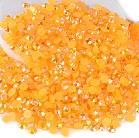 Blinginbox 2500pcs 4mm AB Resin Flatback Rhinestone for Crafting,Flatback Round Jelly Rhinestones Bedazzling Non Hotfix Crystal Gems for Nails Face Makeup Tumblers Mugs DIY Crafts.(Sun AB) in Saudi Arabia