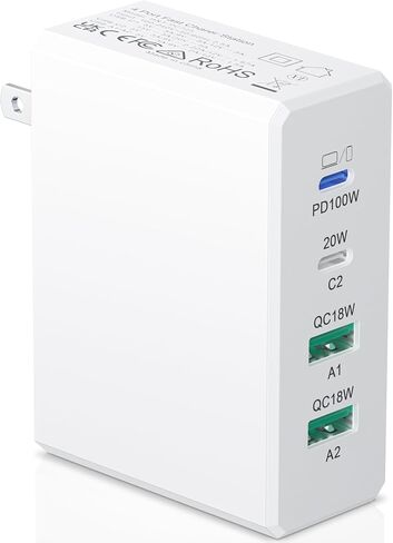 (2-Pack) 40W USB C Charger Block Fast Charging Cube 4-Port Type C Brick Dual PD&QC Wall Plug Adapter for iPhone All Series & iPad, Tablets, for Samsung, Cell Phones Android in Saudi Arabia
