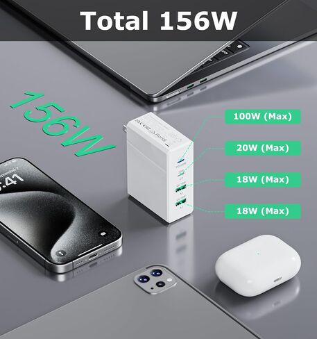 (2-Pack) 40W USB C Charger Block Fast Charging Cube 4-Port Type C Brick Dual PD&QC Wall Plug Adapter for iPhone All Series & iPad, Tablets, for Samsung, Cell Phones Android in Saudi Arabia