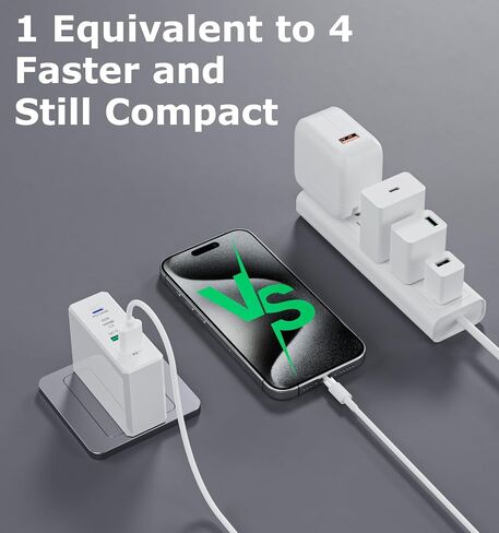 (2-Pack) 40W USB C Charger Block Fast Charging Cube 4-Port Type C Brick Dual PD&QC Wall Plug Adapter for iPhone All Series & iPad, Tablets, for Samsung, Cell Phones Android in Saudi Arabia