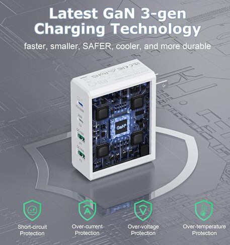 (2-Pack) 40W USB C Charger Block Fast Charging Cube 4-Port Type C Brick Dual PD&QC Wall Plug Adapter for iPhone All Series & iPad, Tablets, for Samsung, Cell Phones Android in Saudi Arabia