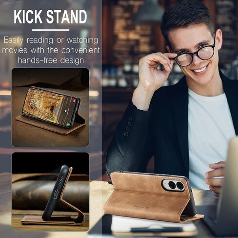 QLTYPRI Case for Samsung Galaxy S25, Vintage PU Leather Wallet Case Card Slot Kickstand Magnetic Closure Shockproof Flip Folio Case Cover for Samsung Galaxy S25 - Black in Saudi Arabia
