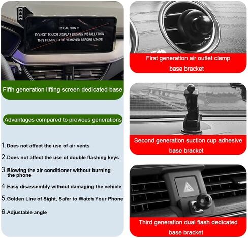 Car Phone Holder for Ford Bronco Sport Auto Accessories [Only for 2021-2024 Bronco Sport] [Auto Lock Hands Free Cell Phone Mount Car fits for iPhone & All Smartphones] in Kuwait