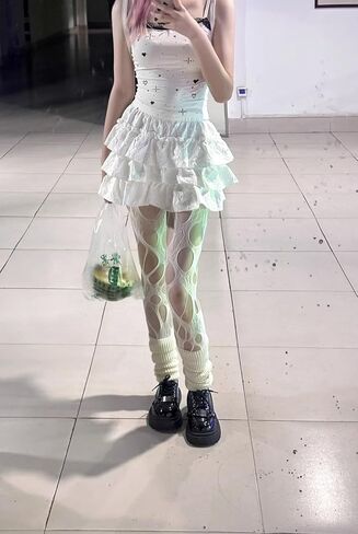 Fishnet Stocking for Women Mesh Stockings Pantyhose Lolita Gothic Punk Ripped Stockings Sexy Hosiery PWZ04 in Kuwait