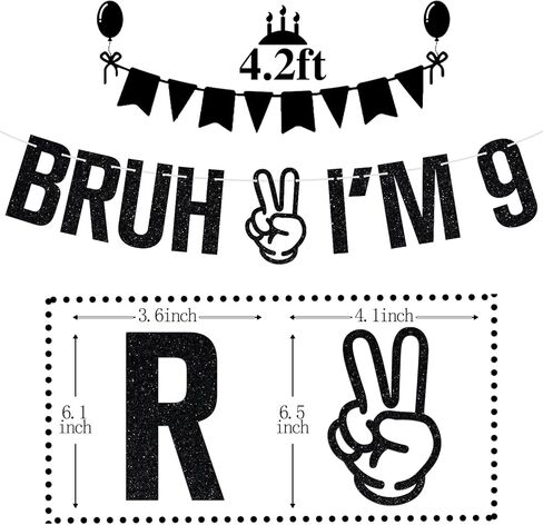 Bruh I'm 14 Banner, Official Teenager, Bro I'm 14, Hello Forteen, Happy 14th Birthday Party Decorations Supplies for Boy Girl, Black Glitter in Saudi Arabia