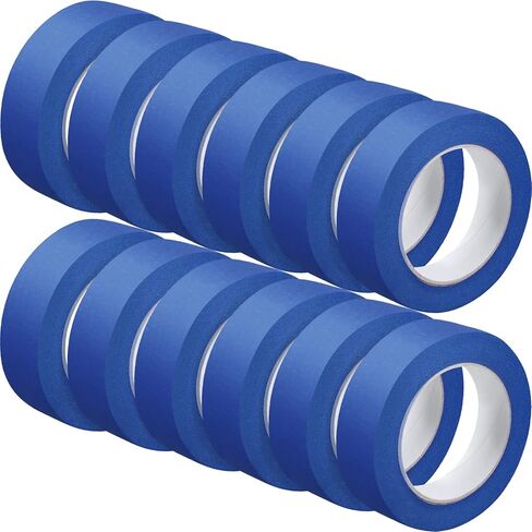 Fainne Blue Painters Tape Multi Pack Multi Pack Safe Paint Paper Scking For Wall Paint Decoration Supplies (2 Inch × 55 ياردة ، 12 لفائف) in Saudi Arabia