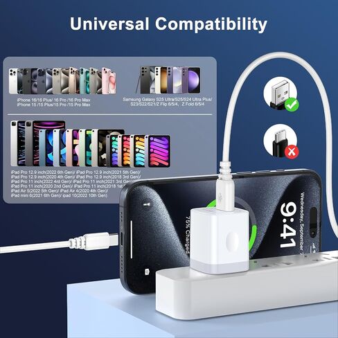 USB Charger Block,5V 1A Power Adapter Fast Charging Cube Box Single Port Android Phone USB Plug Adapter for Wall Outlet for iPhone 16 Pro Max/16 Plus/16/15/14/13,Samsung Galaxy S25 Ultra/S24/S23/S22 in Kuwait