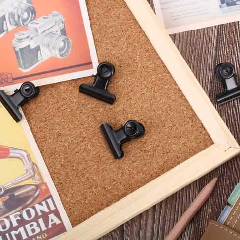 30 Pieces Push Pins Clips, Bulldog Clips with Thumb Tacks for School Artworks Projects on Cork Board, Photos Documents on Bulletin Board, No Holes for The Paper on Cubicle Walls (Rose Gold) in Saudi Arabia