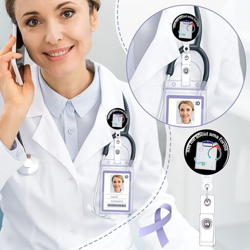 10 حزمة مضحكة ممرضة شارة بكرات قابلة للسحب معرف التمريض مقطع لطيف معرف الشارة حامل الشارة الطبية مقطع اسم رائع اسم العلامة للممرضات المعلمين للطلاب الرجال (ملون) in Saudi Arabia