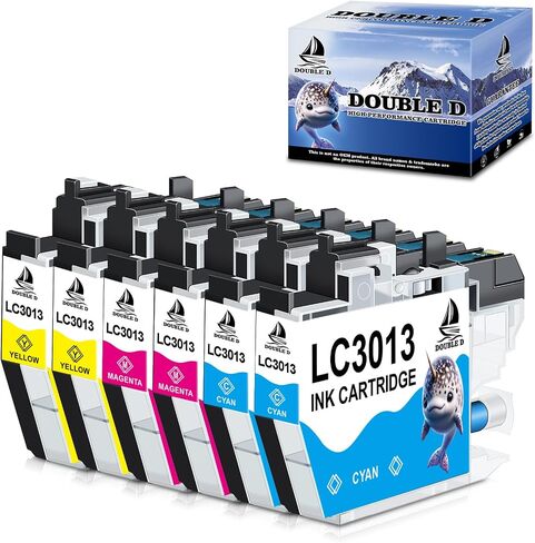DOUBLE D LC3013 Ink Cartridges Compatible Replacement for LC3013 LC3011 High Yield for MFC-J491DW MFC-J497DW MFC-J895DW MFC-J690DW Printer (2 Cyan,2 Magenta,2 Yellow) 6 Pack in Saudi Arabia