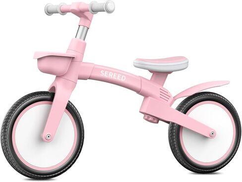 Sereed Toddler Balance Bike Bike 2 Year ، 12 Ingable Kids Bike Toy مع سلة ، هدية عيد ميلاد لـ Age 2 3 4 5 Boys Girls ، Assembly Free Tools ، No Pedal (Pink) in Kuwait