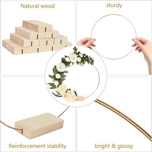 25PCS 12 Inch Metal Floral Hoop Centerpiece with Stand, Silver Macrame Rings Wedding Centerpiece Table Decorations with 25PCS Stand, DIY Dried Flower Wreath for Party Table Decor Dream Catcher in Saudi Arabia