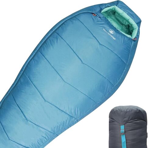 3-4 Seasons Cyan Two-Layer Shingle Sleeping Bag with Inner Pocket for Adult,Perfect for Backpacking,Traveling and Hiking,Including Free Compression Stuff Sack in Kuwait