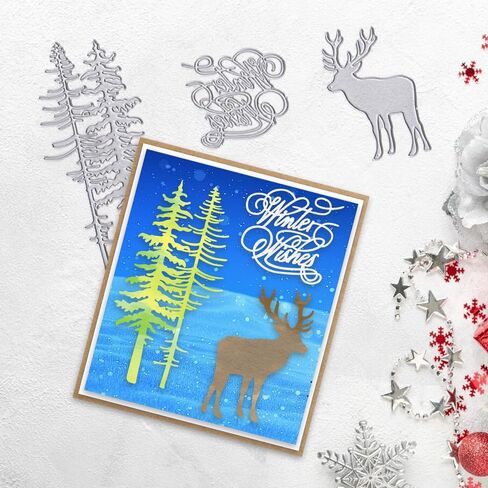 ABTOLS Metal Christmas Cutting Dies, Flower Corner Dies, Snowflake Bell Frame Embossing Stencils Template Mould for Card Scrapbooking and DIY Craft Album Paper Card Decor in Saudi Arabia