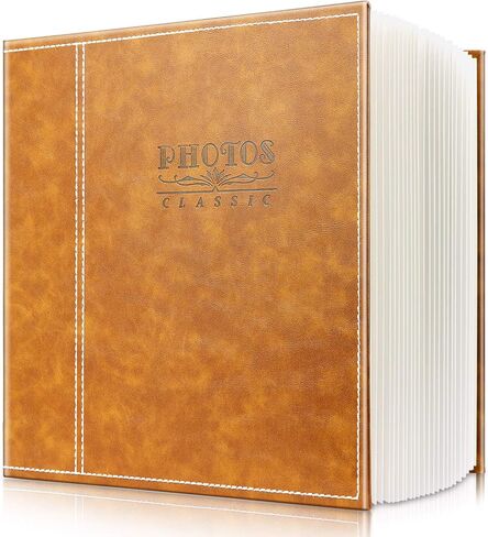 Magnetic Self-Stick Page Photo Album,Leather Cover,Holds 4X6,5X7,6X8,8X10,10X12 of Photos,Suitable for Anniversary Albums,Wedding Photo Album,Baby Growth,Family Album. in Kuwait