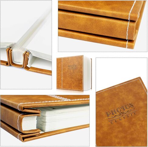Magnetic Self-Stick Page Photo Album,Leather Cover,Holds 4X6,5X7,6X8,8X10,10X12 of Photos,Suitable for Anniversary Albums,Wedding Photo Album,Baby Growth,Family Album. in Kuwait