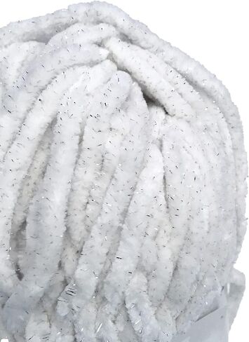 Troyarn Velvet Star (3- Skeins Pack) Glitter Glitter Chenille Baby Blanting Yarn amigurumi yarn for crocheting and knitting super bulky 3x100 gr (3x120 yds) (10447 - grass ، 3 skein) in Kuwait