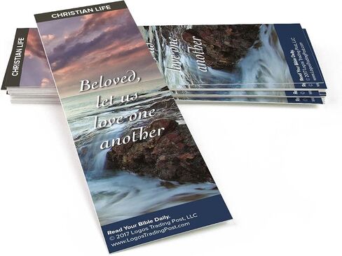 Christian Bookmark with Bible Verse, Pack of 25, Christian Life Themed, Beloved, Let Us Love One Another, 1 John 4:7-8 in Saudi Arabia