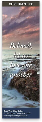 Christian Bookmark with Bible Verse, Pack of 25, Christian Life Themed, Beloved, Let Us Love One Another, 1 John 4:7-8 in Saudi Arabia