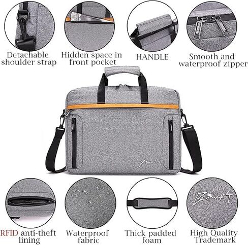 Slim Laptop Bag 15.6 Inch Laptop Briefcase for Women & Men, Waterproof Shoulder Bags in Saudi Arabia