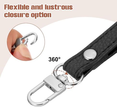 PATIKIL Leather Wristlet Strap, PU Leather Wristlet Keychain Strap Hand Wrist Lanyard Replacement for Women Wallet Clutch Purse Phone Car Key Handbags Accessory, Black in Saudi Arabia