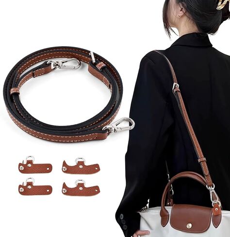 Crossbody Strap Replacement for Purse Bag,Leather Purse Crossbody Conversion Kit for Handbag,Leather Shoulder Straps Replacement Adjustable for Bags in Saudi Arabia