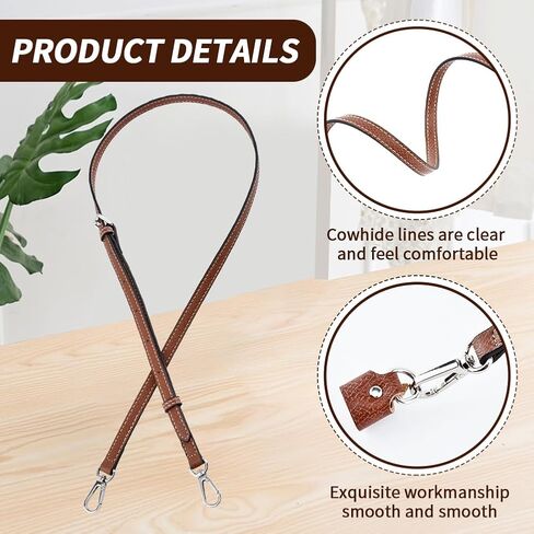 Crossbody Strap Replacement for Purse Bag,Leather Purse Crossbody Conversion Kit for Handbag,Leather Shoulder Straps Replacement Adjustable for Bags in Saudi Arabia