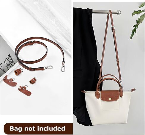 Crossbody Strap Replacement for Purse Bag,Leather Purse Crossbody Conversion Kit for Handbag,Leather Shoulder Straps Replacement Adjustable for Bags in Saudi Arabia