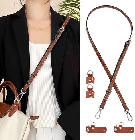 Crossbody Strap Replacement for Purse Bag,Leather Purse Crossbody Conversion Kit for Handbag,Leather Shoulder Straps Replacement Adjustable for Bags in Saudi Arabia