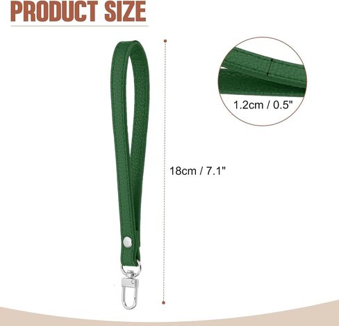 PATIKIL Leather Wristlet Strap, PU Leather Wristlet Keychain Strap Hand Wrist Lanyard Replacement for Women Wallet Clutch Purse Phone Car Key Handbags Accessory, Black in Saudi Arabia