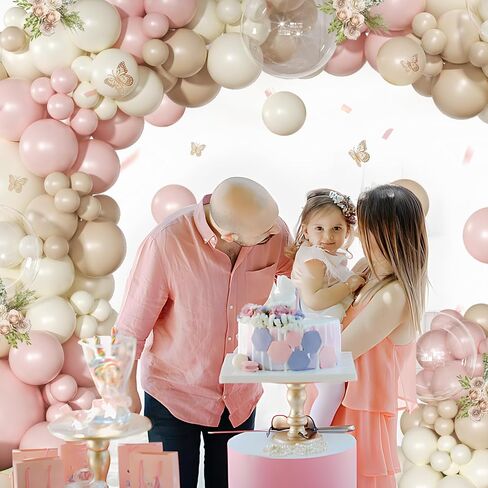 Coquette Birthday Decorations 145 Pcs Coquette Bow Pink and White Balloon Arch Kit Include Bow Balloon Light Pink White Bow Balloons for Pink Bow Birthday Party Decorations in Kuwait