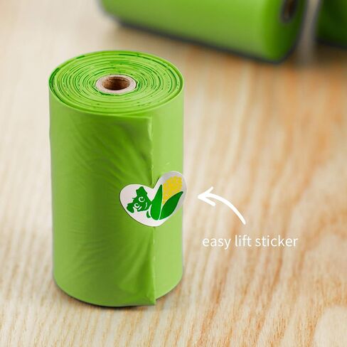 100% Compostable Dog Poop Bags, Extra Wide, Vegetable-Based Large Poop Bags for Dogs, Biodegradable Waste Bags for Poo, Cat Litter, Diaper Sacks, Unscented, 120 Counts in Saudi Arabia