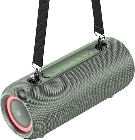 Fisher Bluetooth Wireless Portable Speaker 26W PEAK Power Boombox w HD Sound & Lights, IPX5 Water Resistant, Strap Handle, 7H Playtime, TWS Pairing, BT 5.3, Built-in Mic and Hands-Free Calling|Outdoor in Kuwait