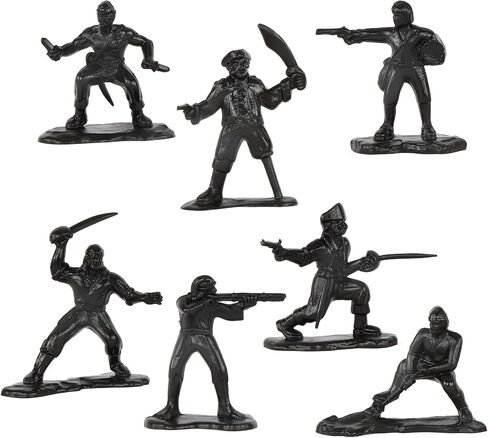 Tim Mee Pirates of Treasure Island - Red 28pc Plastic Toy Figures Boat Chest in Kuwait