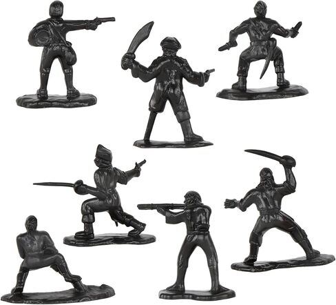 Tim Mee Pirates of Treasure Island - Red 28pc Plastic Toy Figures Boat Chest in Kuwait